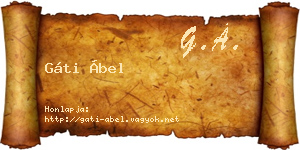 Gáti Ábel névjegykártya